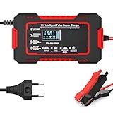 Carregador Inteligente De Bateria 12V Automotivo Com Display Digital- Função Reparadora- Proteção De Segurança E Compatível Com Carros E Motos - Pratiarejo-