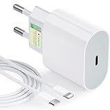 Carregador IPhone Turbo 25W Compatível E Homologado IPhone 8 Plus X Xr 11 12 13 14 Pro Max USB C Lightning Carga Rápida Tecnologia Power Delivery Premium