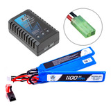 Carregador L3ac Bateria Lipo Airsoft 1100mah 3s 11 1v 20c