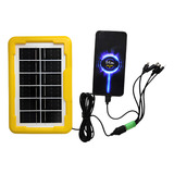 Carregador Móvel De Painel Solar 6v Portátil Para Celulares
