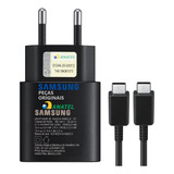 Carregador Original Samsung 25w Turbo S24 S23 S22 S21 S20 Fe