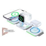 Carregador Portátil 3 Em 1 Sem Fio Indução Para Watch iPhone