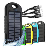Carregador Portatil 38 000mah Power Bank Solar Turbo Cor Preto