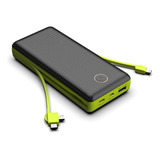 Carregador Portátil Power Bank Turbo 20000 Mah 3 Saídas