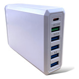 Carregador Rápido Wlxy 6 Usb Tipo C Melhor Dock Station Quick Charge 3 0