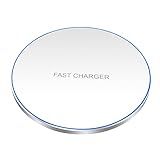 Carregador Sem Fio Qi Durável N A 30 W LED Liga De Alumínio E Plástico ABS Carregador Universal De Indução Rápida Compatível Com 12 Branco