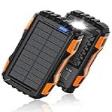 Carregador Solar Power Bank Solar Carregador Portátil De 42800 MAh Banco De Energia Solar Pacote De Bateria Externa 5V3 1A Qc 3 0 Carregador Rápido Lanterna Super Brilhante Embutida Laranja 