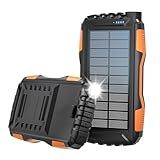 Carregador Solar Power Bank Solar Carregador Portátil De 42800 MAh Banco De Energia Solar Pacote De Bateria Externa 5V3 1A Qc 3 0 Carregador Rápido Lanterna Super Brilhante Integrada