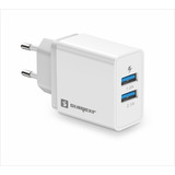 Carregador Sumexr 2 Entradas Usb Cabo Magnético Branco De Parede