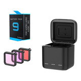 Carregador Triplo 1 Bateria Gopro Hero 9 Garantia 1 Ano