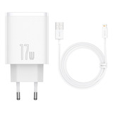 Carregador Triplo 17w Baseus 3x Usb P iPhone C Cabo 1m