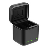 Carregador Triplo Para Gopro Hero 12 11 10 9 Black Telesin