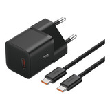 Carregador Turbo 20w Baseus Gan5 Cabo Usb c 1m Preto