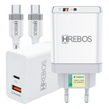 Carregador Turbo 20w Cabo Usb Tipo c Herbos Hs 135cc