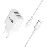 Carregador Turbo 2x Usb Para iPad Ou iPhone 12w Com Cabo