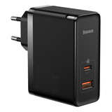 Carregador Turbo Baseus Gan5 Pro Macbook Com Entradas Usb c E Usb 100w Cor Preto