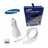 Carregador Turbo Veicular Micro Usb Fonte Samsung + Cabo Usb