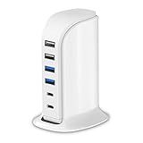 Carregador USB C Estação De Carregamento Para Vários Dispositivos De 45 W Blocos De Carregamento Rápido Smart 8A Com Duas Portas Tipo C Hub De Carregamento USB Organizador Multiportas Para