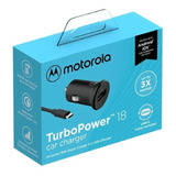 Carregador Veicular 18w Turbo Power Usb c Moto G7 Plus