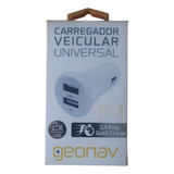 Carregador Veicular Universal Dupla Saída Usb 3 4a Geonav