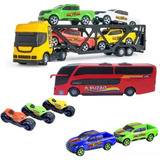 Carreta Caminhão Cegonha Carrinhos Ônibus Brinquedos