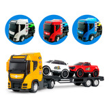 Carreta Caminhão Guincho C 2 Carrinhos Brinquedo Infantil