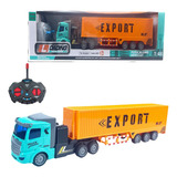 Carreta Controle Remoto Caminhão Baú Truck 4 Canais Grd