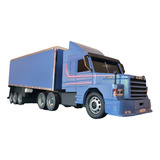 Carreta Gigante Scânia 113 Baú Miniatura 80cm Madeira Mdf