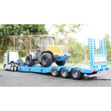 Carreta Prancha 3 Eixos Escala 1 32 Para Cavalos Welly