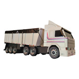 Carreta Scânia 113h Frontal Cara Chata Báscula Mdf Miniatura