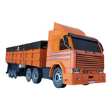 Carreta Scania 113h Frontal Truck Graneleiro Mdf Miniatura