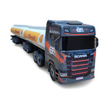 Carreta Scânia R450 65 Anos Rodotrem Tanque Shell Miniatura