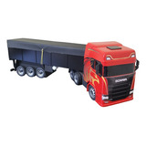 Carreta Scânia R450 Báscula Gigante Madeira Mdf Miniatura