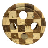 Carretilha De Madeira 23cm Marchetada P Pipa Raia 9 Pol
