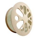 Carretilha De Madeira Mdf 41 Cm Rolamento Crua Pipa 01 Un