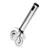 Carretilha Dupla Em Inox Para Cortar Massa Pastel Pizza Mimo