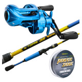 Carretilha Maruri Montana Bait Azul 10000 7 1 1 Vara Linha