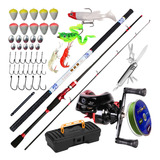 Carretilha Pesca Anti Cabeleira Com Vara Molinete Promoção