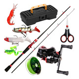 Carretilha Pesca Vara De Carbono Isca Artificial Promoção