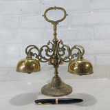 Carrilhão Sinos Bronze Antiguidade Maciço 30x25cm 2 2kg Raro