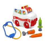 Carrinho Ambulância Sos Resgate Baú C Acessórios
