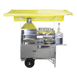 Carrinho Ambulante Em Inox 4x1 Cachorro Quente Ou Hot Dog Pastel Batata Frita E Churrasco Sra