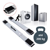 Carrinho Base Suporte Rodinhas Kyrios Ajustável Geladeira Fogão Kyrios Cor Black Grey