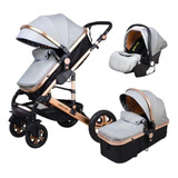 Carrinho Bebe 3 Em 1 Desmontavel Moises Berço Bebe Conforto