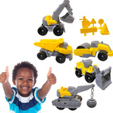 Carrinho Brinquedo Infantil Trator Rolo Caminhão Escavadeira