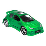 Carrinho Brinquedo Peugeot 206 Tuning Sico Escala 1 32 13cm