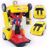 Carrinho Camaro Amarelo Vira Robô Transformers Robot Deform