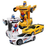 Carrinho Camaro Transformers Vira Robô Luz