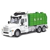 Carrinho Caminhão De Lixo De Brinquedo Com Controle Remoto Sem Fio Farol Som Do Motor Luz Na Cabine Realista