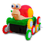 Carrinho Caracol Brinquedo Infantil Musical Luzes Gira 360 